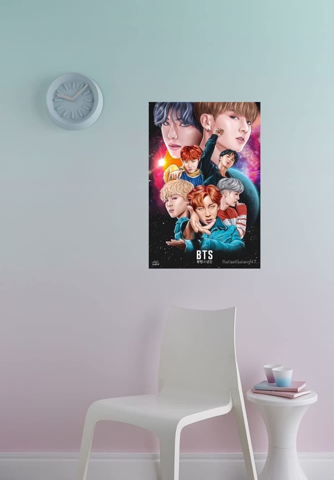 BTS Band Group Poster without Frame, 12x18 Inch, Set of 1